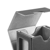 Maxbell Card Deck Case Holder Fits 100+ Cards Accessories Multifunctional PU Leather Grey Interior