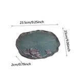 Maxbell Chinese Tea Serving Tray Lotus Pattern Multiuse for Parties Family Household