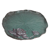 Maxbell Chinese Tea Serving Tray Lotus Pattern Multiuse for Parties Family Household