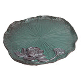 Maxbell Chinese Tea Serving Tray Lotus Pattern Multiuse for Parties Family Household