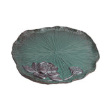 Maxbell Chinese Tea Serving Tray Lotus Pattern Multiuse for Parties Family Household