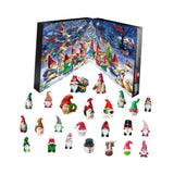 Maxbell 24 Pieces Acrylic Christmas Calendar Random Gnomes Dolls Funny Xmas Ornament