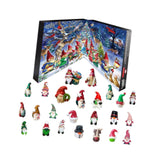Maxbell 24 Pieces Acrylic Christmas Calendar Random Gnomes Dolls Funny Xmas Ornament