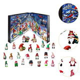 Maxbell 24 Pieces Acrylic Christmas Calendar Random Gnomes Dolls Funny Xmas Ornament