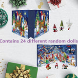 Maxbell 24 Pieces Acrylic Christmas Calendar Random Gnomes Dolls Funny Xmas Ornament