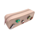 Maxbell DIY Silicone Pencil Case Waterproof Makeup Pouch for Children Women Students Pink