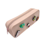 Maxbell DIY Silicone Pencil Case Waterproof Makeup Pouch for Children Women Students Pink