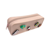 Maxbell DIY Silicone Pencil Case Waterproof Makeup Pouch for Children Women Students Pink