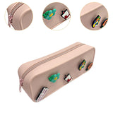 Maxbell DIY Silicone Pencil Case Waterproof Makeup Pouch for Children Women Students Pink