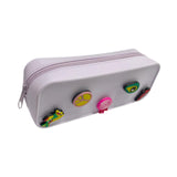 Maxbell DIY Silicone Pencil Case Waterproof Makeup Pouch for Children Women Students Violet