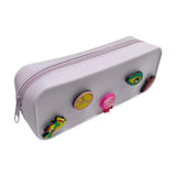 Maxbell DIY Silicone Pencil Case Waterproof Makeup Pouch for Children Women Students Violet