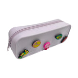 Maxbell DIY Silicone Pencil Case Waterproof Makeup Pouch for Children Women Students Violet