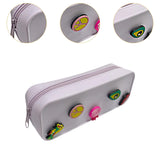 Maxbell DIY Silicone Pencil Case Waterproof Makeup Pouch for Children Women Students Violet