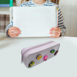 Maxbell DIY Silicone Pencil Case Waterproof Makeup Pouch for Children Women Students Violet