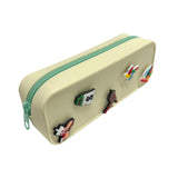 Maxbell DIY Silicone Pencil Case Waterproof Makeup Pouch for Children Women Students Yellow