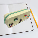 Maxbell DIY Silicone Pencil Case Waterproof Makeup Pouch for Children Women Students Yellow
