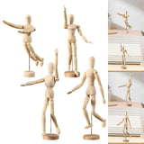 Artists Wooden Manikin Puppet Model Wood Male Mannequin for Office Home Desk S