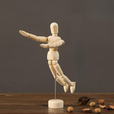 Artists Wooden Manikin Puppet Model Wood Male Mannequin for Office Home Desk S