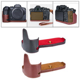 Maxbell Vintage Leather Camera Base Camera Protective Cover for R5 or R6 Black