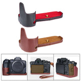 Maxbell Vintage Leather Camera Base Camera Protective Cover for R5 or R6 Black