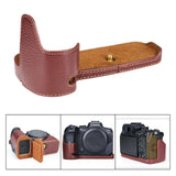 Maxbell Vintage Leather Camera Base Camera Protective Cover for R5 or R6 Brown