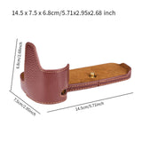 Maxbell Vintage Leather Camera Base Camera Protective Cover for R5 or R6 Brown