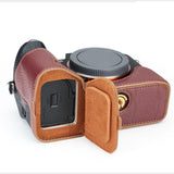 Maxbell Vintage Leather Camera Base Camera Protective Cover for R5 or R6 Brown