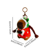 Capybara Keychain Gift Soft Cute Car Keychain for Kids Adults Family Friends Red