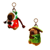 Capybara Keychain Gift Soft Cute Car Keychain for Kids Adults Family Friends Red