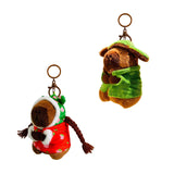 Capybara Keychain Gift Soft Cute Car Keychain for Kids Adults Family Friends Red