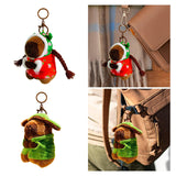 Capybara Keychain Gift Soft Cute Car Keychain for Kids Adults Family Friends Red