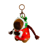 Capybara Keychain Gift Soft Cute Car Keychain for Kids Adults Family Friends Red