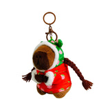 Capybara Keychain Gift Soft Cute Car Keychain for Kids Adults Family Friends Red