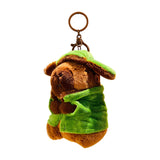 Capybara Keychain Gift Soft Cute Car Keychain for Kids Adults Family Friends Green