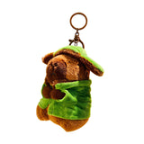 Capybara Keychain Gift Soft Cute Car Keychain for Kids Adults Family Friends Green