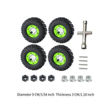 Maxbell 4 Pieces RC Crawler Tires Soft Tire Wheels for 12423 12428 for RC 1/12 Scale