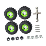 Maxbell 4 Pieces RC Crawler Tires Soft Tire Wheels for 12423 12428 for RC 1/12 Scale