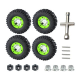 Maxbell 4 Pieces RC Crawler Tires Soft Tire Wheels for 12423 12428 for RC 1/12 Scale