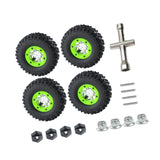Maxbell 4 Pieces RC Crawler Tires Soft Tire Wheels for 12423 12428 for RC 1/12 Scale