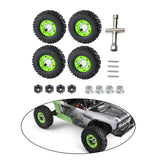Maxbell 4 Pieces RC Crawler Tires Soft Tire Wheels for 12423 12428 for RC 1/12 Scale