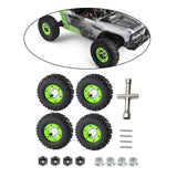 Maxbell 4 Pieces RC Crawler Tires Soft Tire Wheels for 12423 12428 for RC 1/12 Scale