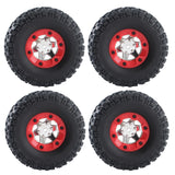 Maxbell 4x RC Tire Wheels RC Wheels and Tires Set for 12423 12427 for RC 1: 12 Scale