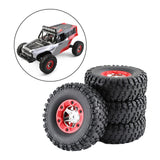 Maxbell 4x RC Tire Wheels RC Wheels and Tires Set for 12423 12427 for RC 1: 12 Scale