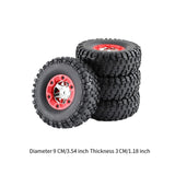 Maxbell 4x RC Tire Wheels RC Wheels and Tires Set for 12423 12427 for RC 1: 12 Scale