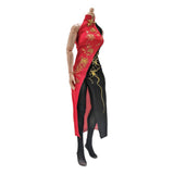 Maxbell 1/6 Scale Female Cheongsam Easy to Use Miniature Clothing for Action Figures