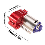 Maxbell 1/12 RC Car Gearbox Sturdy Metal Transmission Gearbox for LC79 Truck Vehicle Red