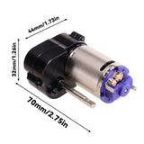 Maxbell 1/12 RC Car Gearbox Sturdy Metal Transmission Gearbox for LC79 Truck Vehicle Black