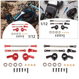 Maxbell RC Steering Linkage Set DIY Assembly RC Steering Components for 99S D96 1:12 Red