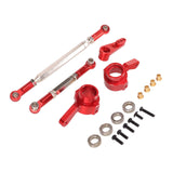 Maxbell RC Steering Linkage Set DIY Assembly RC Steering Components for 99S D96 1:12 Red