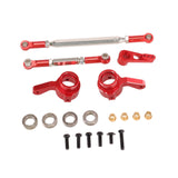 Maxbell RC Steering Linkage Set DIY Assembly RC Steering Components for 99S D96 1:12 Red